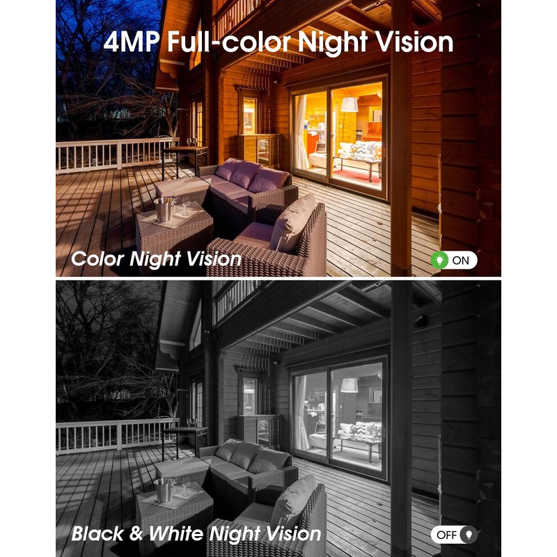 ARCCTV Security Cameras Wireless Outdoor with Light 4MP Floodlight Camera