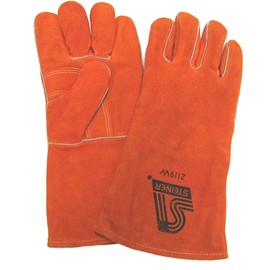 Amaco 11404S Heat-Resistant Gloves, Leather, Cowhide, Full-Cotton Lining