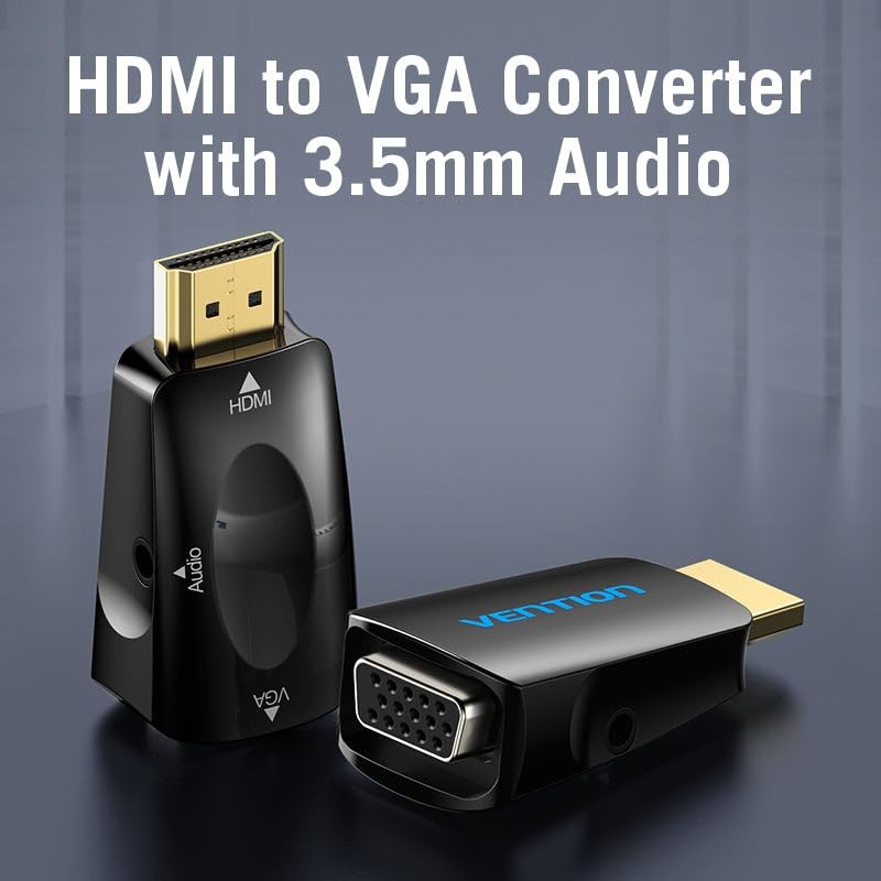 Adaptador de HDMI a VGA con puerto de audio de