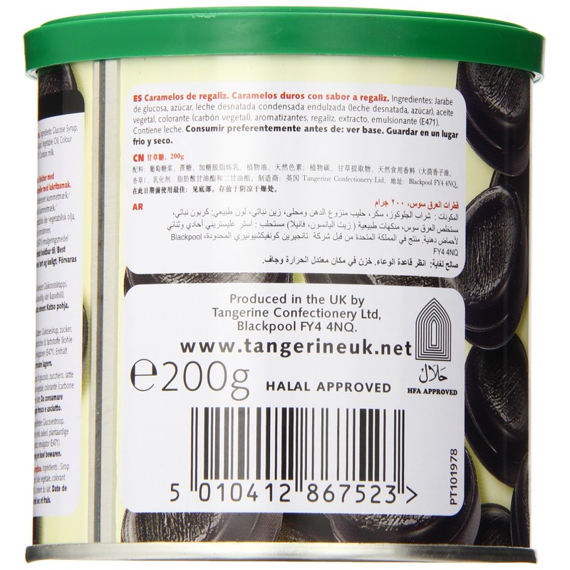 Taveners Licorice Drops, 200g 7.05 Ounce Tin