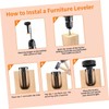 WOONEKY 4pcs Adjustable Heavy Duty Furniture Levelers with Nut Thread