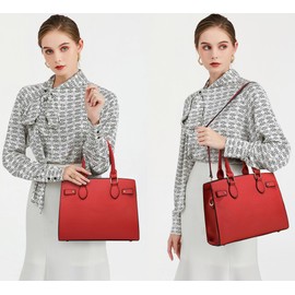 DMICXEL Tote Bag Crossbody Purses for Women Shoulder Handbag PU Leather Top Handle Satchel Bags (Red)