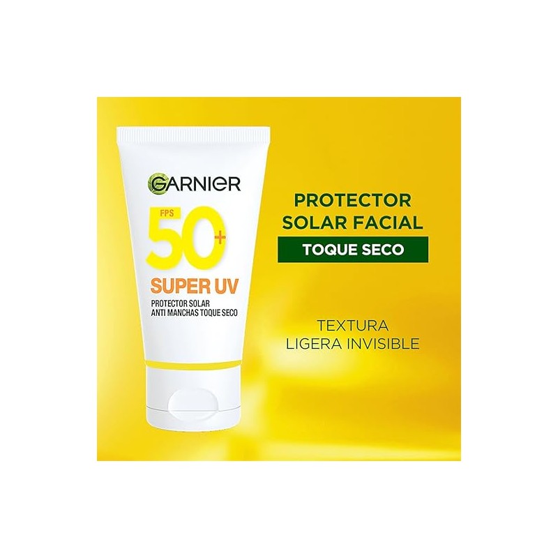 Garnier Super UV Protector Solar Facial Toque Seco Efecto Mate