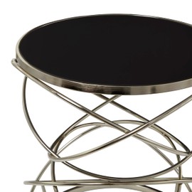 Deco 79 Marble End Accent, Side Table 20" x 20" x 24", Silver