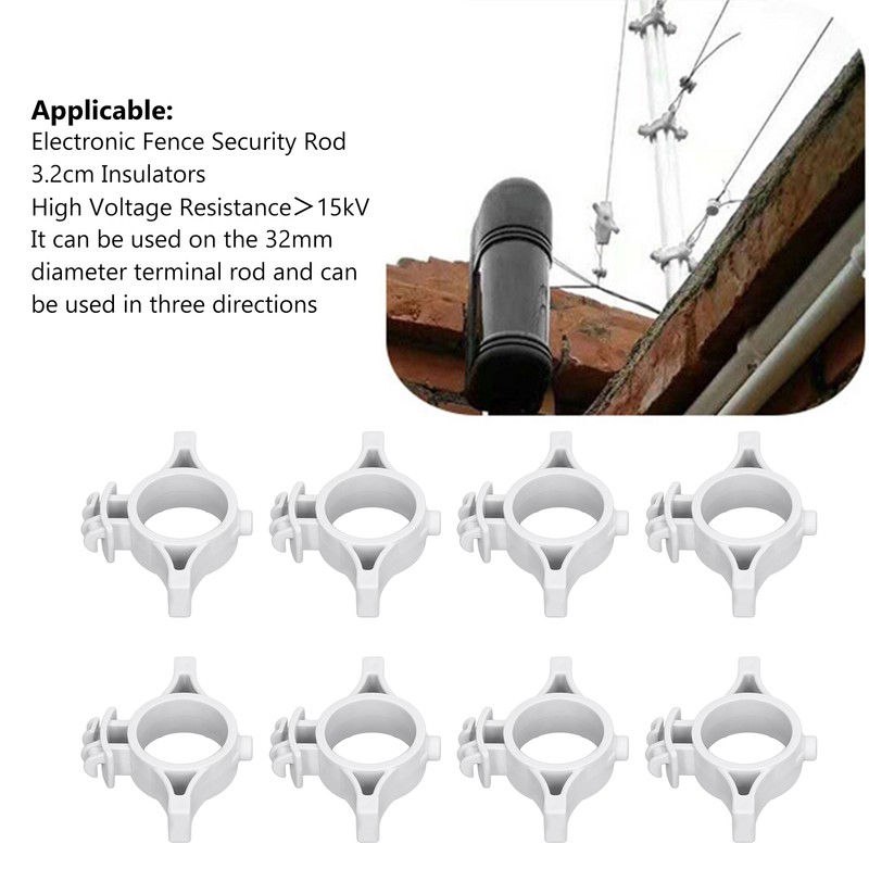 50pcs Electric Fence Insulators Pulse Electric Fence Terminal Rod Insulators