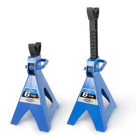 6 Ton (12,000 LBs) Automotive Jack Stands,Heavy Duty Steel Car Lifting Stand for Garages,Repair Shops,Adjustable Height 14.6"- 24",1 Pair