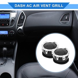 VekAuto 2 Stück Mittelkonsole A/C Auslass Kompatibel für Ford F150 F250 F350 2011-2016, Robustes ABS Schwarz Silber Ton Luftauslass Panel