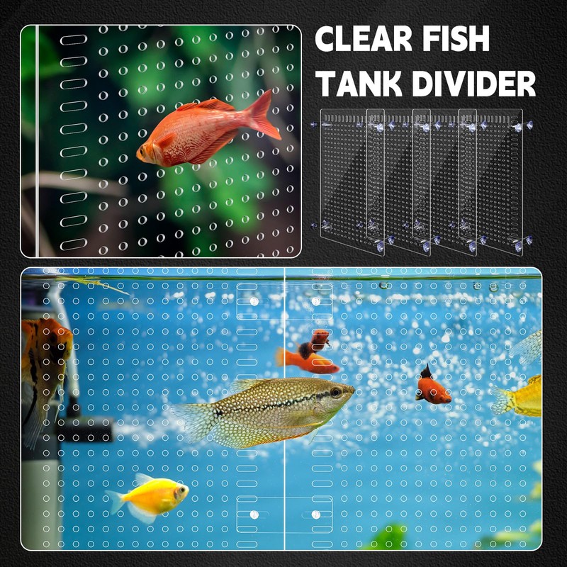 Nuanchu 4 Set Acrylic Fish Tank Divider 17 x 10''