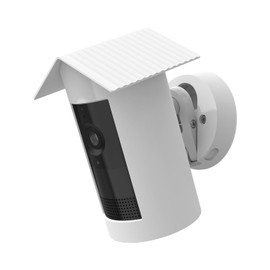 Holicfun Silicone Protective Birdhouse Cover for R-ing Outdoor Cam Plus Battery, Weather-Resistant Camera Skin, White