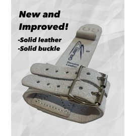 QALARO Double Buckle Star Grips for Girls Gymnastics | Dowel Grips, 4" White Wristbands, Grip Bag | Gymnastics Grips for Girls | Youth Bar Grips | Gymnastics Gloves