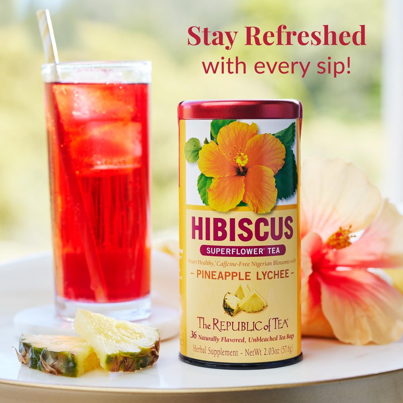 The Republic of Tea, Pineapple Lychee Hibiscus, 36-Count
