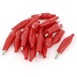 IIVVERR 20Pcs Red Alligator Testing Clip Battery Charging Clamp Connector for Jumper Wire (20 Unids Pinza de prueba de cocodrilo rojo Conector de abrazadera de carga de batería para cable de puente