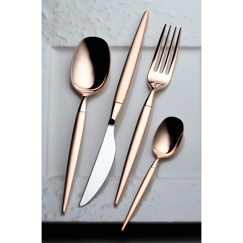 Lucky Wood 0-12505-060 Spoon Miltore, Pink Gold, Teaspoon