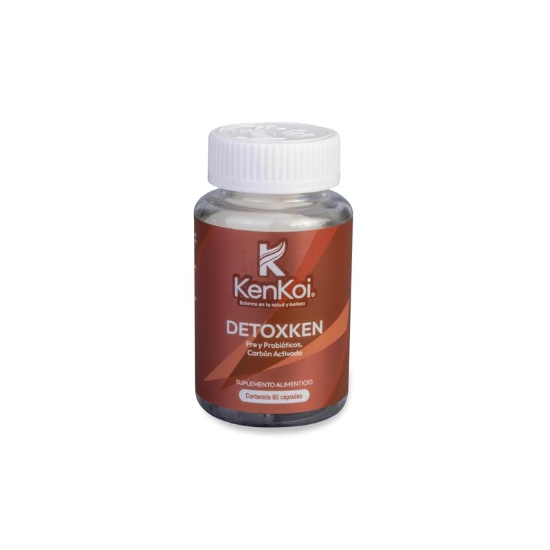 Detoxken - Prebióticos y Probióticos con Carbón Activado, 10 Billones