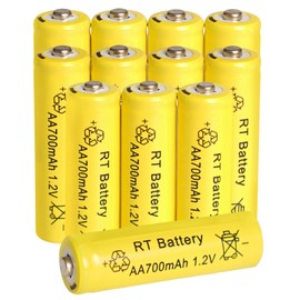 Tokeyla Ni-MH AA Rechargeable Batteries 700mAh, Double A Battery 1.2V Battery for Outdoor Solar Lights, String Lights, Pathway Lights (12pack)