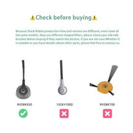 Replacement Parts for Shark ION Robot S87 R85 RV850 RV850BRN, RV850WV, RV851WV, RV700_N, RV720_N, RV750_N Vacuum Cleaner