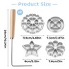 6 Pack Bunuelos Molds with Handles, Rosette Timbale Iron Set,