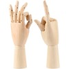 ZEONHAK 4 Pack 11.8 Inches Flexible Wooden Hand Model, Moveable