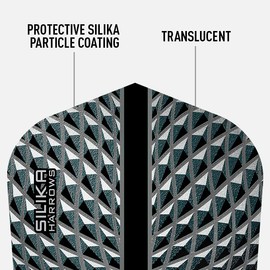 Harrows SILIKA No6 - Smokey | Set of 5 Premium Extra Strong Dart Flights in Standard Shape (15 Flights)