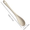 5 Inch White Ceramic Coffee Spoon with Long handle, Small