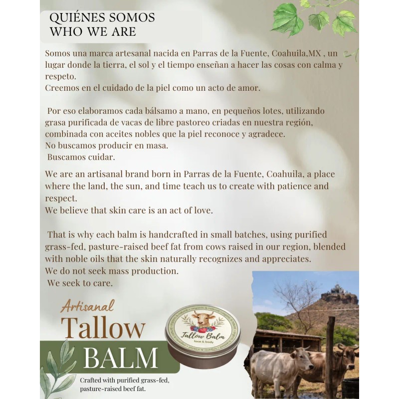 Tallow Balm | Bálsamo Artesanal | Blasamo De Cebo De