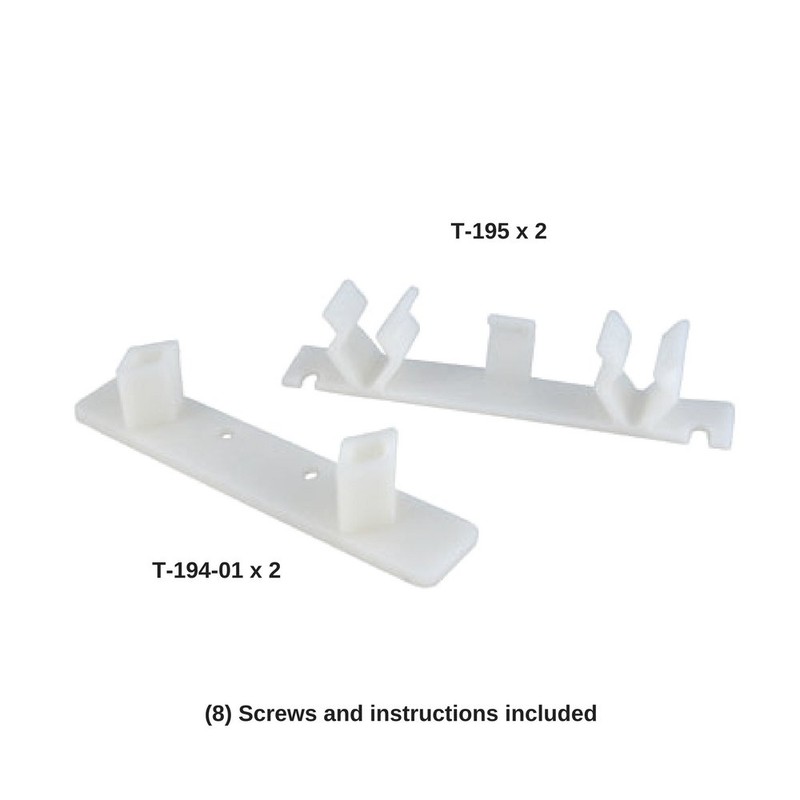 Tenn-Tex False Front Clips for Kitchen Cabinets or Sink Drawers