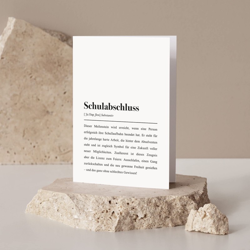 Graduation definition: greeting card with envelope