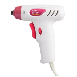 Takagi CC-10AWP Earth Man Mini Screwdriver, AC 100 V, Corded Type, Pink with 6 Torque Levels, Switching Type, Furniture Assembly