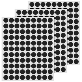 300 Pcs Mini Foam Felt Pads, Self Stick Pads Furniture Felt Pad Round 0.39 Inches Diameter Self Adhesive Cabinet Cushion Dots for Cabinet Doors Furniture Desks Floor Drawers Black