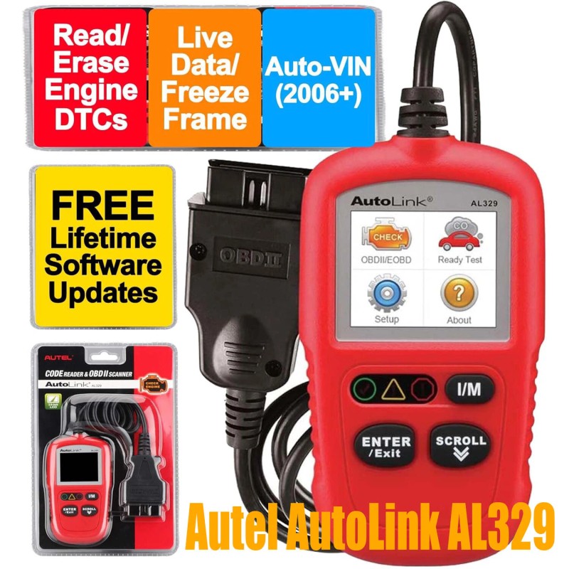 Autel AutoLink AL329 AL529HD OBD2 CAN OBDII Auto Car Code