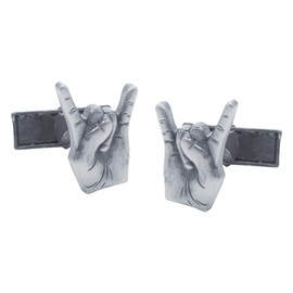 Devil's Horn Rock Salute Cufflinks in Gift Tin