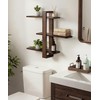SUMGAR Floating Shelves for Wall Walnut Mounted Shelf Unit for