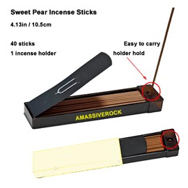 AMASSIVEROCK Sweet Pear Flower Incense Sticks, Sandalwood Plum Blossoms Osmanthus Cypress Insence-Sticks, Natural Incense Stick Fragrance Home Scent