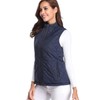 Fuinloth Women's Quilted Vest, Stand Collar Lightweight Zip Padded Gilet