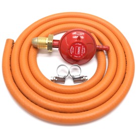 Calor Gas Brand 37Mbar Propane Gas Regulator 2Mt Hose & 2 Clips 5 Year Warranty