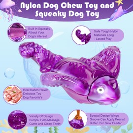 loncoldy Indestructible Dog Toys for Aggressive Chewers, Tough Chew Toys for Dogs, Squeaky Large Dog Toy to Keep Them Busy, Super Chewer Dog Toy for Large Medium Breed, Gifts for Dogs