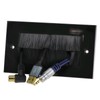 kenable Cable Entry/Exit Brush Faceplate for Wall Outlet UK Double