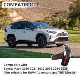 Rear Mud Flaps Fit for Toyota Rav4 2020 2021 2022 2023 2024 2025 All Weather Guard Mud Guards Splash, No Drilling Required