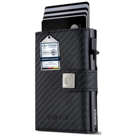 SF SCOFIELD Trinity Wallet, Pop Up Card Holder Men's with Coin Compartment 10 - 12 Cards, Credit Card Holder, RFID Protection, Card Wallet, Men's Wallet, Smart Wallet