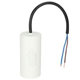 CBB60 Run Capacitor with Wire 250V AC 100uF 50/60Hz Run Round Capacitors for Motor Air Compressor, Air Conditioners, Compressors and Motors - Heat Resisting, Low Leakage and Low