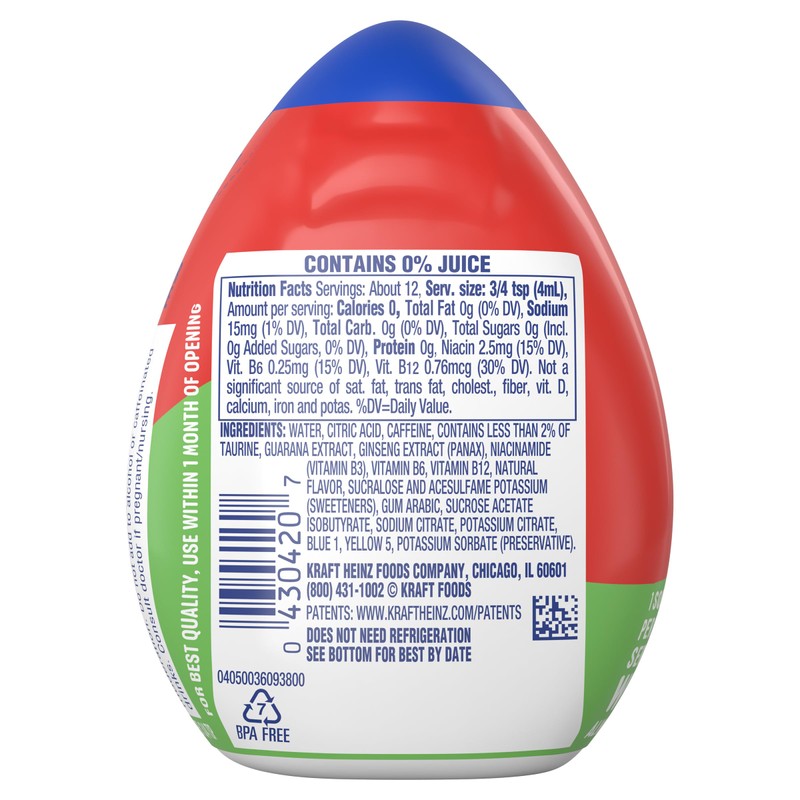 Mio Energy Liquid Water Enhancer, Green Thunder, 1.62 OZ, 6-Pack