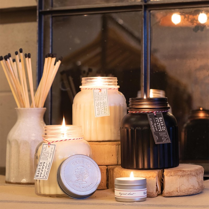 Barr-Co. Original Scent Apothecary Jar Candle, Soothing Milk, Vanilla &