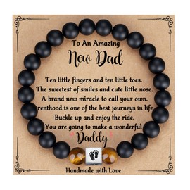 TONY & SANDY New Dad Gifts, New Dad Gifts for Men, New Father to be Gifts 1st First Time Dad Bracelet Pregnancy Announcement Gender Reveal Birthday Christmas Gifts for New Dad Daddy