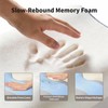 SmileQueen Memory Foam Wedge Pillow for Reading, Legs, Back Support