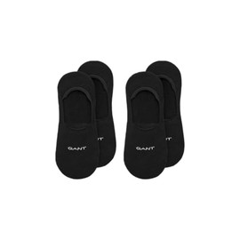 GANT Men's Invisible Socks 2-Pack, Black, Standard
