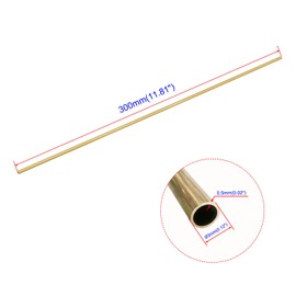 Ohamtes 2PCS Brass Tube ID2mm(0.079") x OD3mm(0.118") x L300mm(11.81"), Wall Thickness 0.5mm(0.02"), Used for Refrigerator Capillary Tube, Oil Circuit Hydraulic System, Craft Decoration