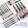 MAANGE 18 PCS Brochas Maquillaje Set de Brochas para Maquillaje