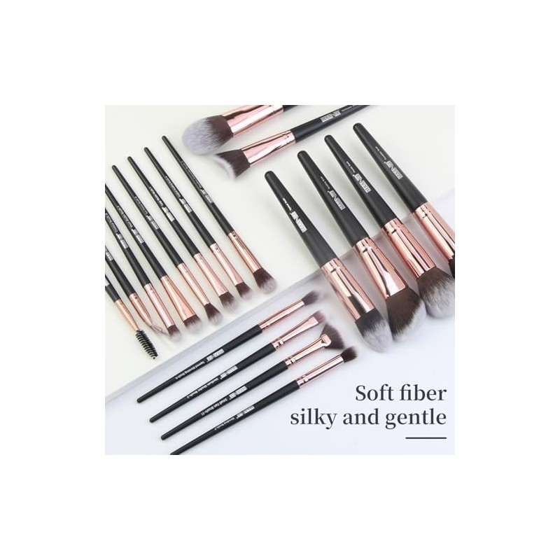 MAANGE 18 PCS Brochas Maquillaje Set de Brochas para Maquillaje