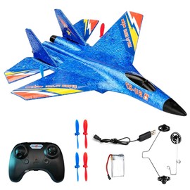 YANGUN RC Aeroplane SU37, Remote Controlled Aeroplane 2.4 GHZ 2 Channel, Model Aeroplane Remote Controlled with Gyroscope System, RC Aeroplane RTF for Beginners, Children and Adults Aeroplane
