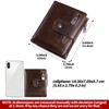SENDEFN Mens Wallet RFID Blocking Genuine Leather Bifold Compact Wallets